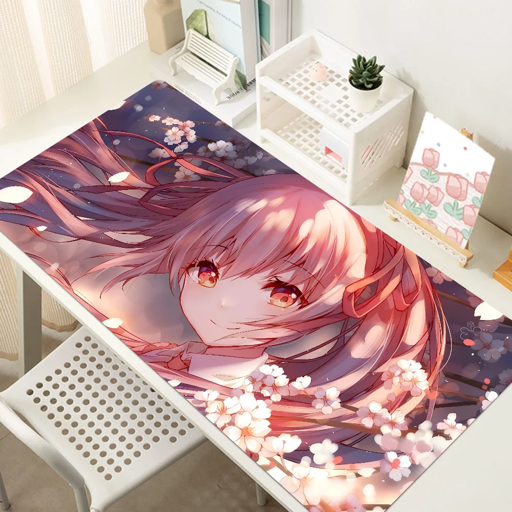 Anime Girl H-Hatsune M-Miku Mousepad Mouse Mat Desk Mat With Pad Gaming Accessories Prime Gaming XXL Keyboard Pad Padding Mat