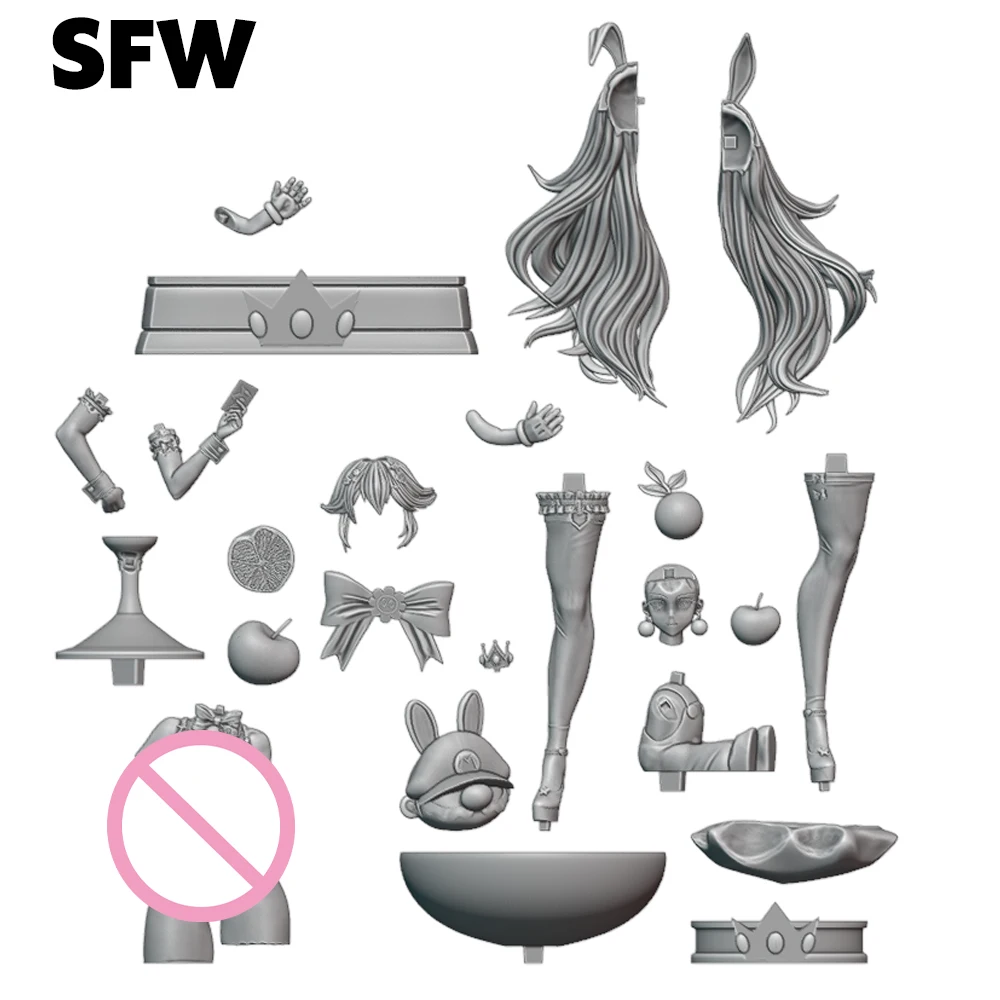 الجمال الأمراء جير Nsfw الراتنج أطقم منمذجة ثلاثية الأبعاد الطباعة دمية 1/24 المفكك الراتنج الشكل تمثال عدة لعبة غير مصبوغ Gk اللعب مجموعة #6