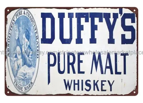 metal reproductions DUFFYS PURE MALT WHISKEY metal tin sign