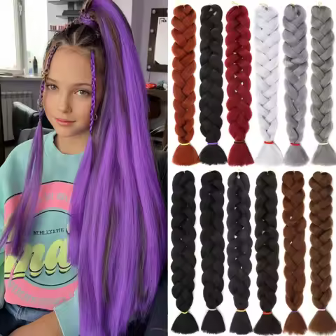 Jumbo BraIding Hair Extensions 82inches Synthetic Crochet Braid Hair Extension for Box Twist Braids Pre-stretched Braiding Hair