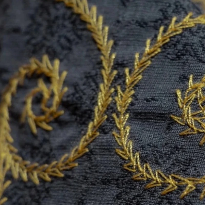 

Chinese Flowering Crabapple Embroidered Jacquard Blended Fabric Textured Shiny Dress Cheongsam Designer Textile Autumn Winter