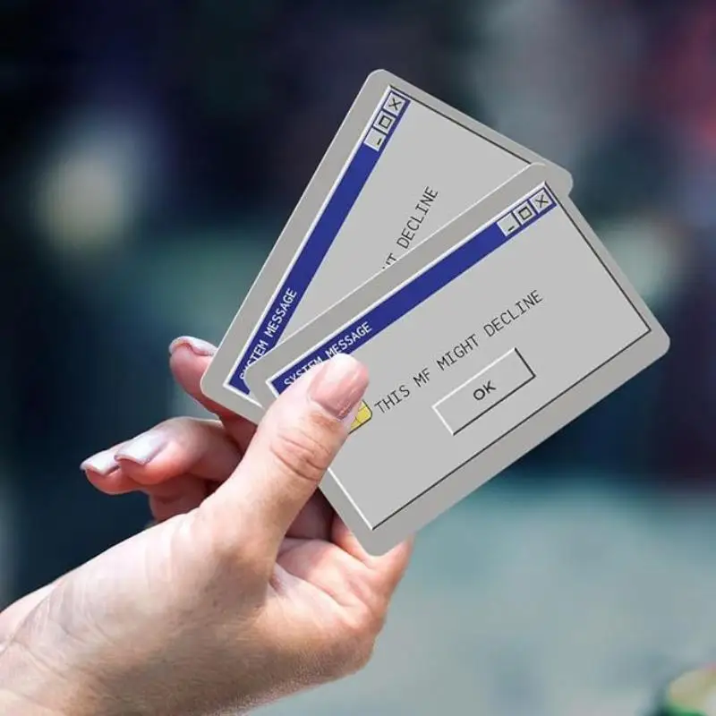 System Error Message Custom Credit Card Cover Funny Vinyl Skin Stickers Waterproof Vinyl Decals