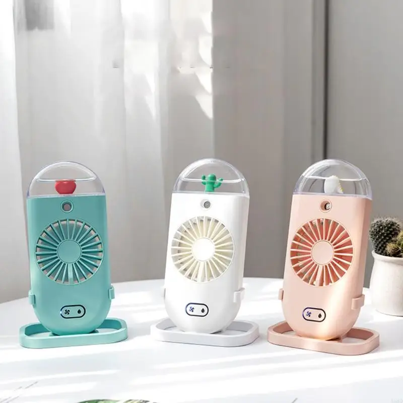2-in-1 มือถือพัดลมสเปรย์ USB 3 เกียร์ Mobilephone Mini Humidifier N58D