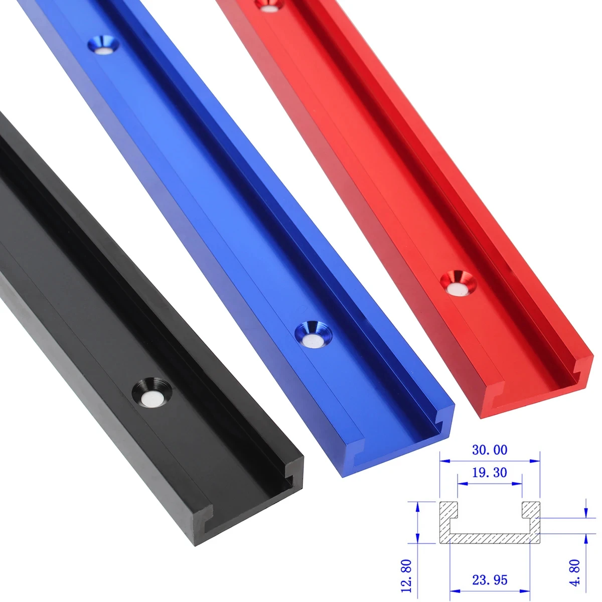 30Type Woodworking Chute Slide Limit Guide T-slot Aluminum Track ForDIY Table Saw Workbench T-track Miter Track Jig Fixture Slot