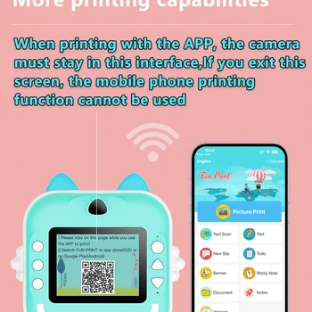 Children&#x27;s thermal printer camera smart digital camera toys parent-child interaction camera instant thermal printing camera toys