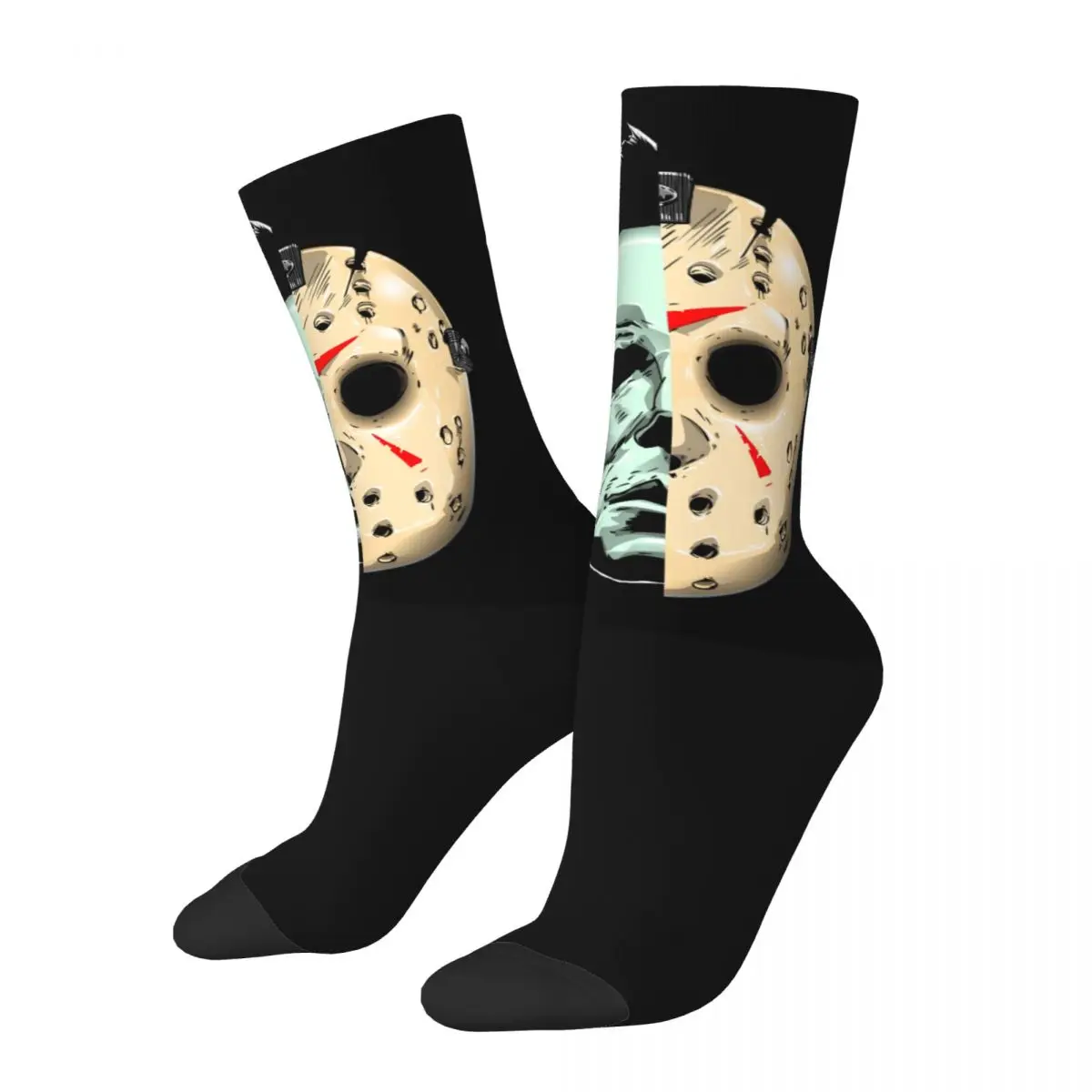 Casual Horror Film Halloween Michael Myers Knife Unisex Socks Warm 3D Print Happy Socks Street Style Crazy Sock