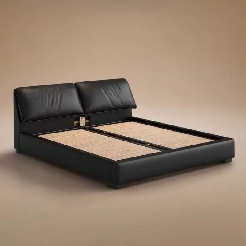 180x200cm Luxury Modern Elephant Ear Leather bedroom beds and bed frames furniture Double bed 2 people full size beds frame
