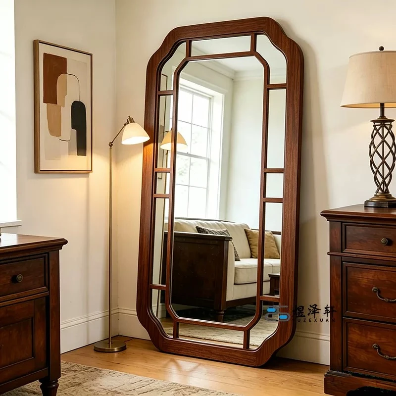 Vintage Luxury Mirror Aesthetic Full Body Vanity Girls Decoration Living Room Mirror Modern Floor Spiegel Wand Home Decorations