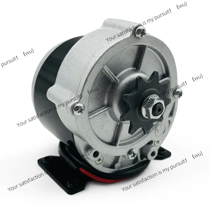 12V 350W Brushed High Power Permanent Magnet DC Deceleration 36V Pulley Low Speed Motor Motor Gear Belt Foot