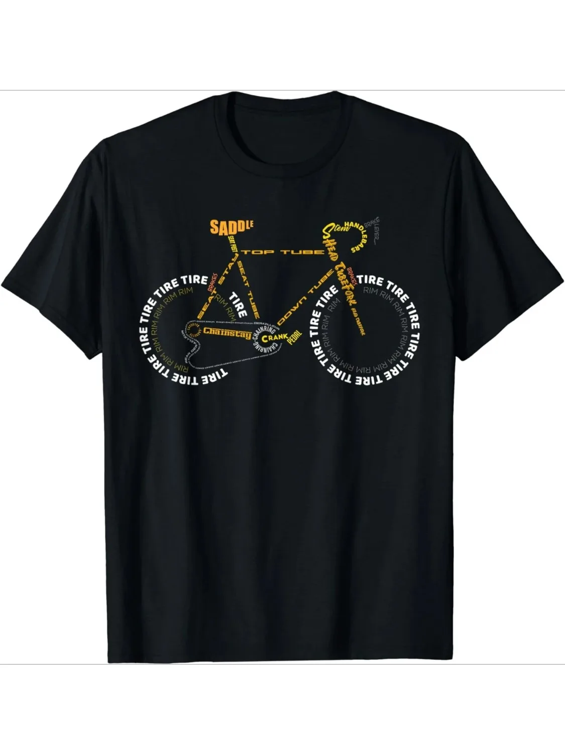 AliExpress Bicycle anatomy T-shirt Is Life Beautiful bicycle print T-shirt Men Casual summer Hip Hop Fitness fashionable short sleeve