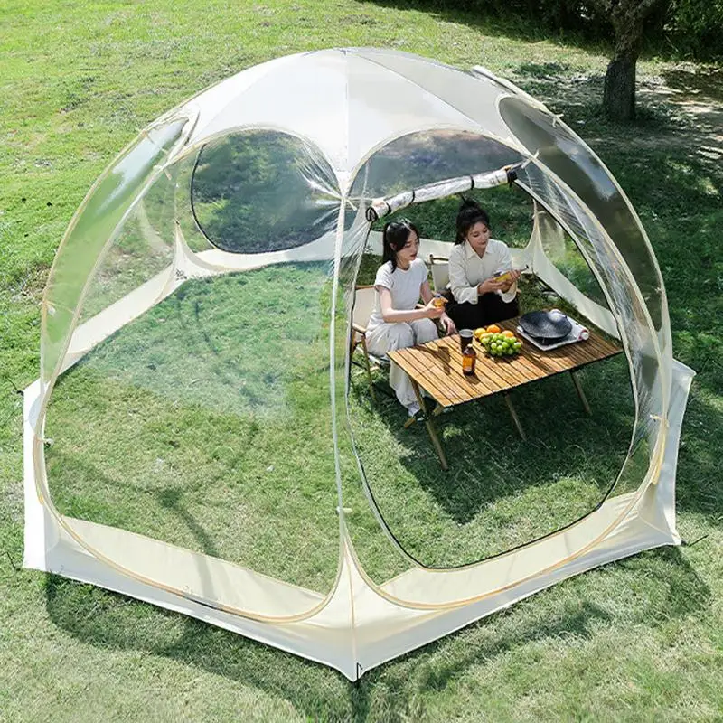 Imagem -05 - Transparente Impermeável Folding Dome Tent Bolha Estrelada Casa Camping ao ar Livre Praia Sun Room Caminhadas Viagem