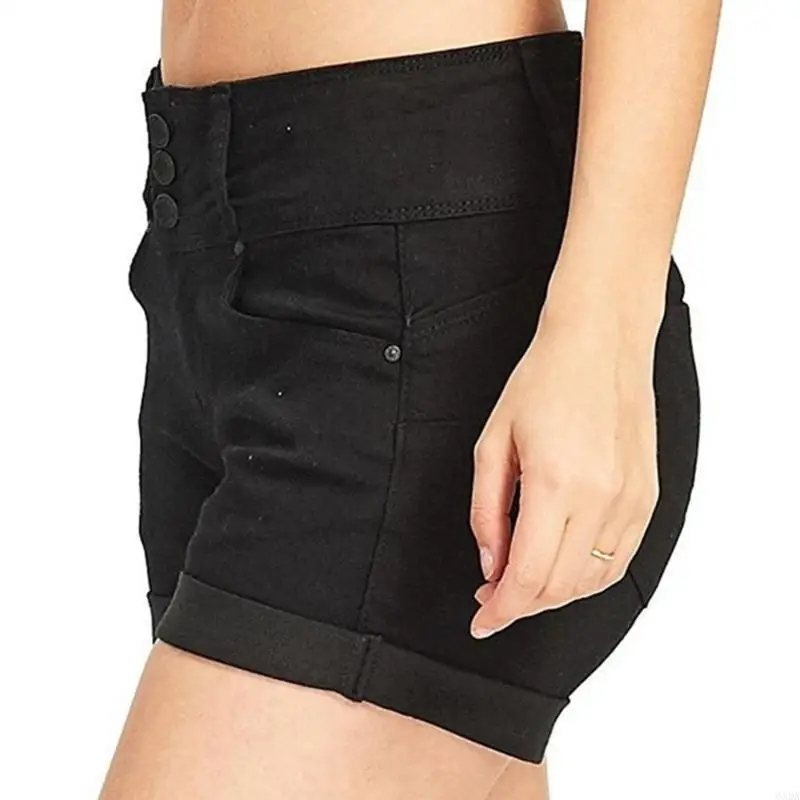 

Женские джинсовые шорты скинни с низкой талией, эластичный хлопок, летние базовые повседневные короткие брюки для повседневной