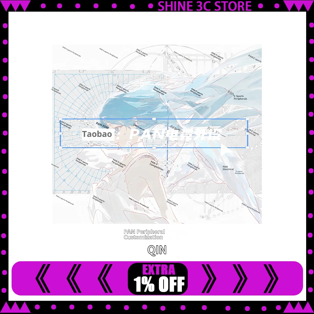 PAN Esports Lumen QIN Glass Gaming Mousepad  FPS Both Control And Smooth Mouse Pad For VALORANT TTK CSGO PC Accessories For Gift