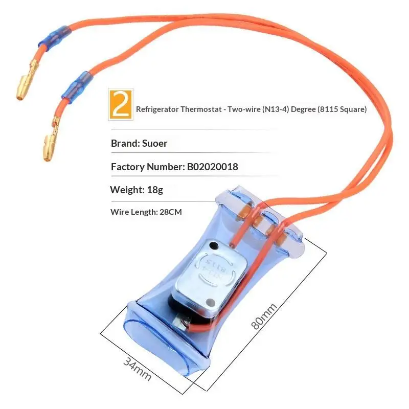 N12-5 Bimetal Defrost Thermostat AC250V 10A Accurate Temperature Control for Refrigeration Cooling Appliance