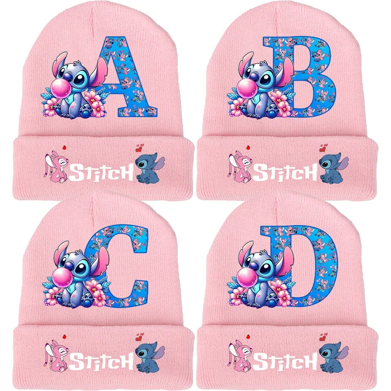 Miniso Disney Stitch Men's and Women's Knitted Hat Cartoon Winter Wool Hat Cute Hat Student Cold Hat