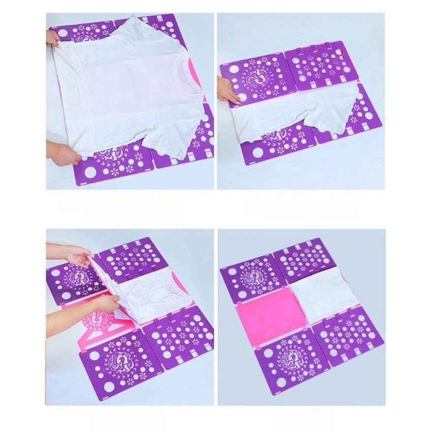 Shirt Folding Plate, T-shirt Clothes Clip Durable Plastic Folding Helper, Easy and Quick Folding Plate for Adults and Children