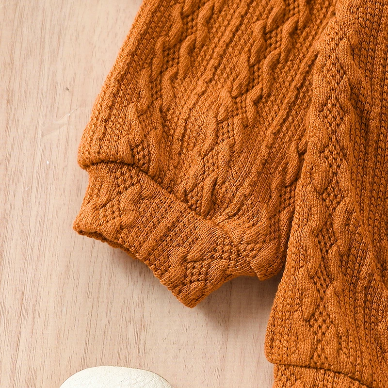 

Oversized Romper Baby Girl Long Sleeve Sweater Bodysuit Solid Color Sweatshirts Unisex Knit Romper Newborn Jumpsuit