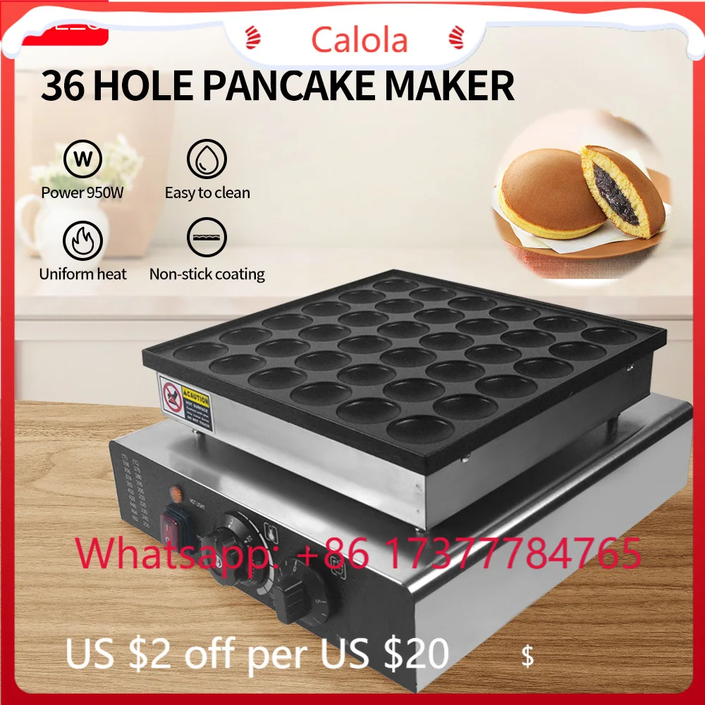 

36PCS Mini Pancake Maker 850W Electric Dorayaki Hotcakes Machine