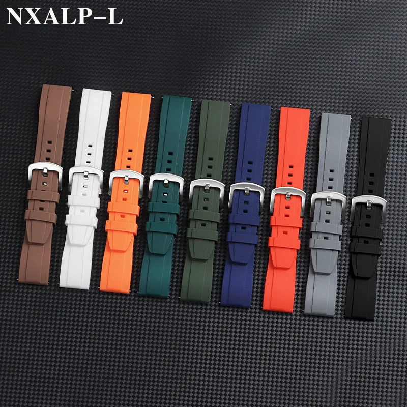 20 مللي متر 22 مللي متر حزام ساعة سيليكون ل رولكس حزام ل سايكو سوار الرجال Watrproof الرياضة حزام العالمي معصمه الإفراج السريع