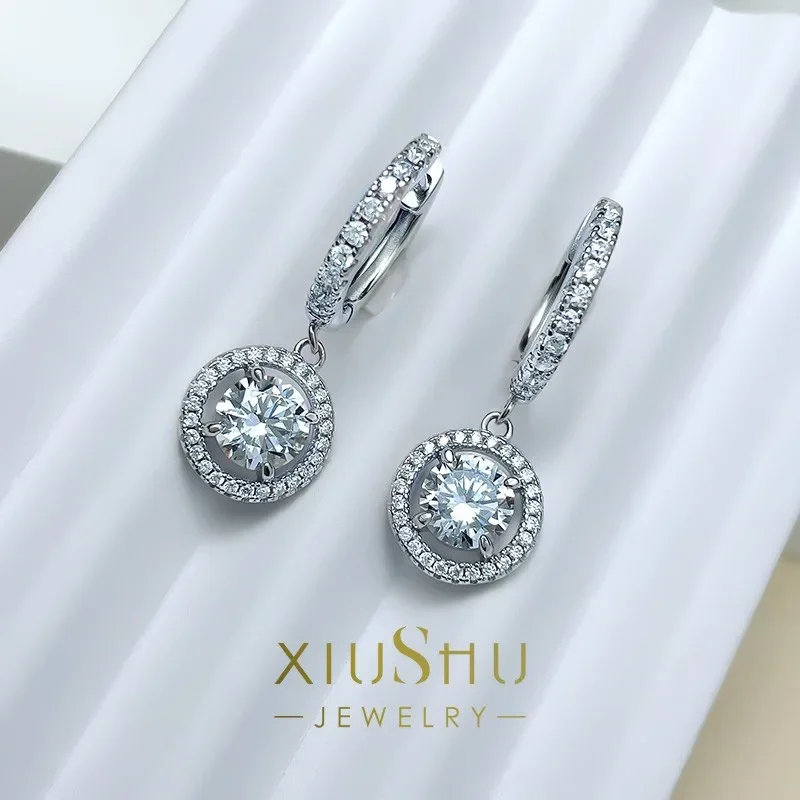 Simulated Diamond Earrings, 925 Silver Fashion Niche Design, New Versatile Temperament, Small Earrings