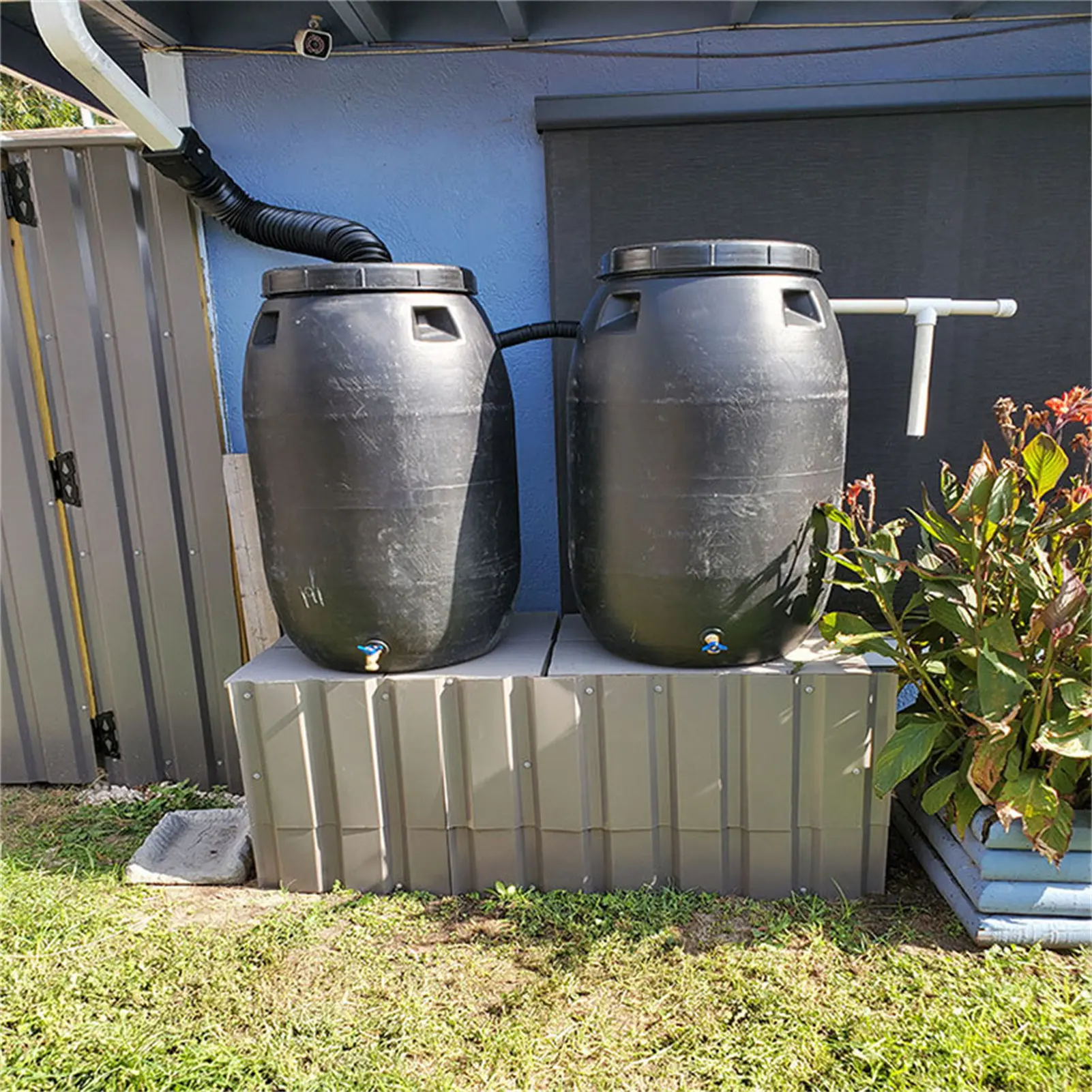 Drip Proof and Safe Rain Barrel Connector Extendable Flexible Rain Barrel Connector for Plants Watering and Outdoor Chores
