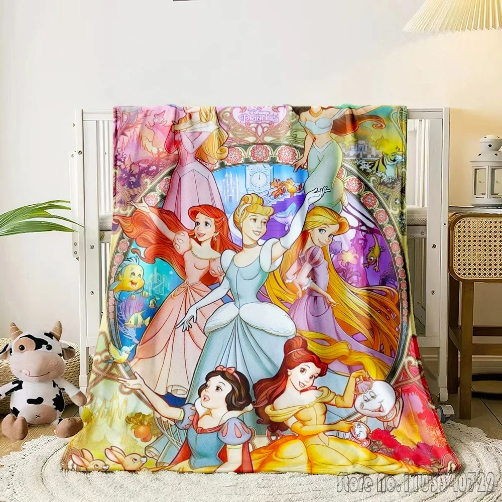 Princesses Girls blanket to keep warm birthday gift to keep warm blanket super cute thin blanket  Portable  Anti-Pilling  Picnic