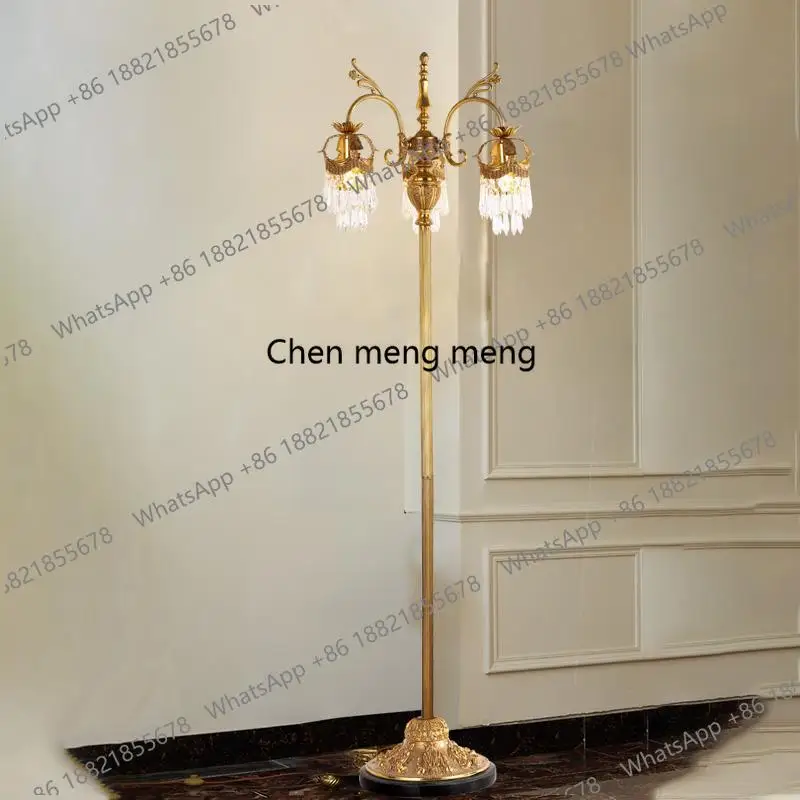 

Европейская атмосфера, полностью медный кристалл, гостиная, спальня, прикроватная тумбочка, французская дизайнерская вилла, трехголовая свеча, настольная лампа, торшер