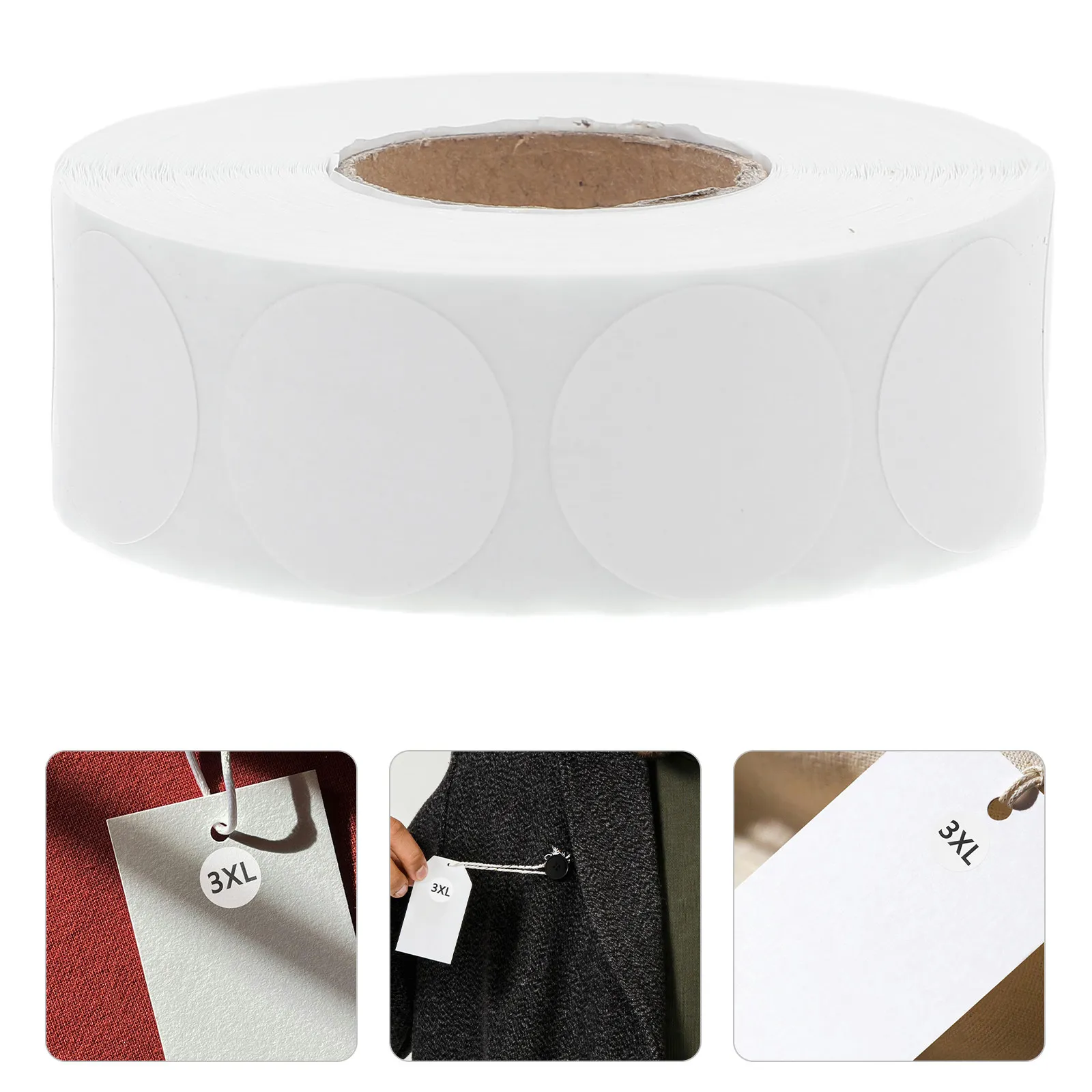 

Рулон круглых этикеток-наклеек диаметром 1,9 см, с возможностью записи, съемные, на клейкой основе, для классов, розничной торговли, складов, предприятий общественного питания, мелкого бизнеса