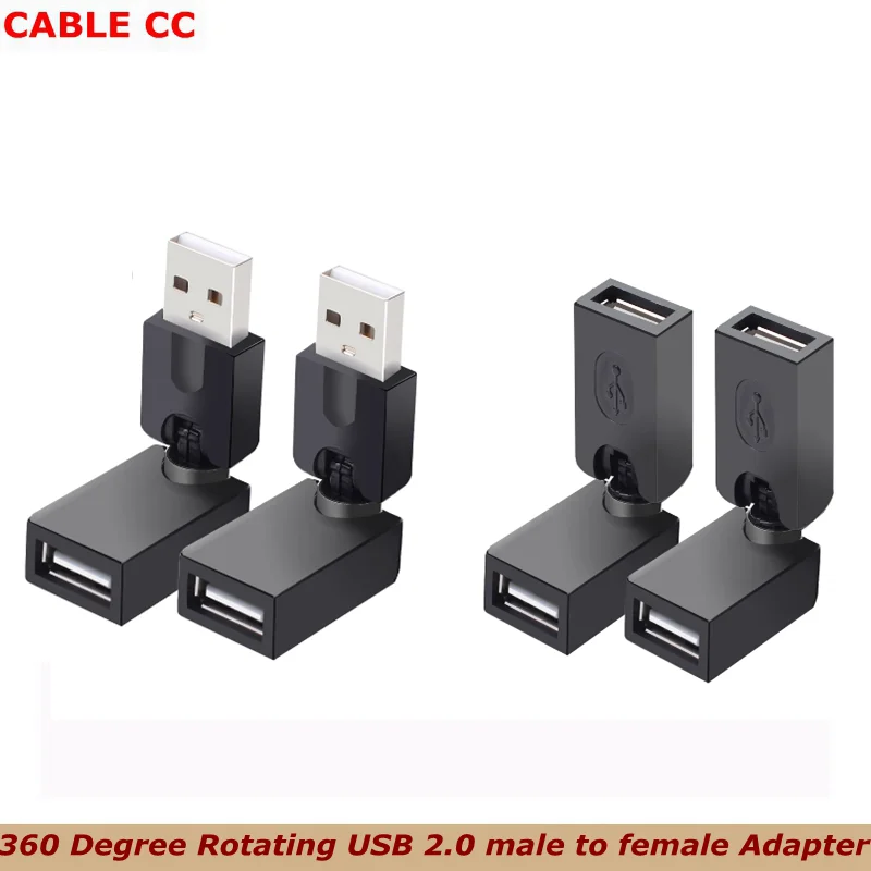 

Flexible Swivel Twist Angle USB 2.0 Female to USB Male Adapter,360o Swivel Adjustable Angle F/M F/F Mini Changer Adapter