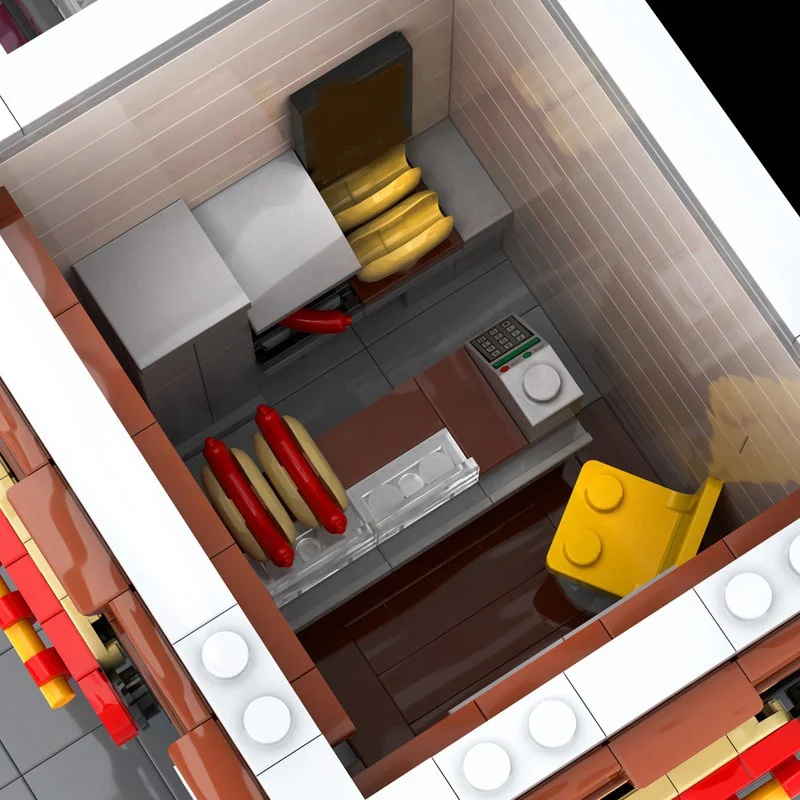 1888 قطعة MOC هوت الكلاب والكعك وحدات نموذج اللبنات تجميع DIY بها بنفسك التعليم الإبداعي الطوب هدايا عيد الميلاد لعبة أطفال