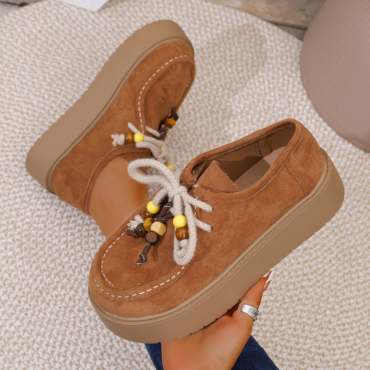 

Women Sneakers Round Toe Casual Shoes Soft Bottom Anti-Slip Loafers Trend Cross Buckle Sneakers Comfortable Platform Shoes Women