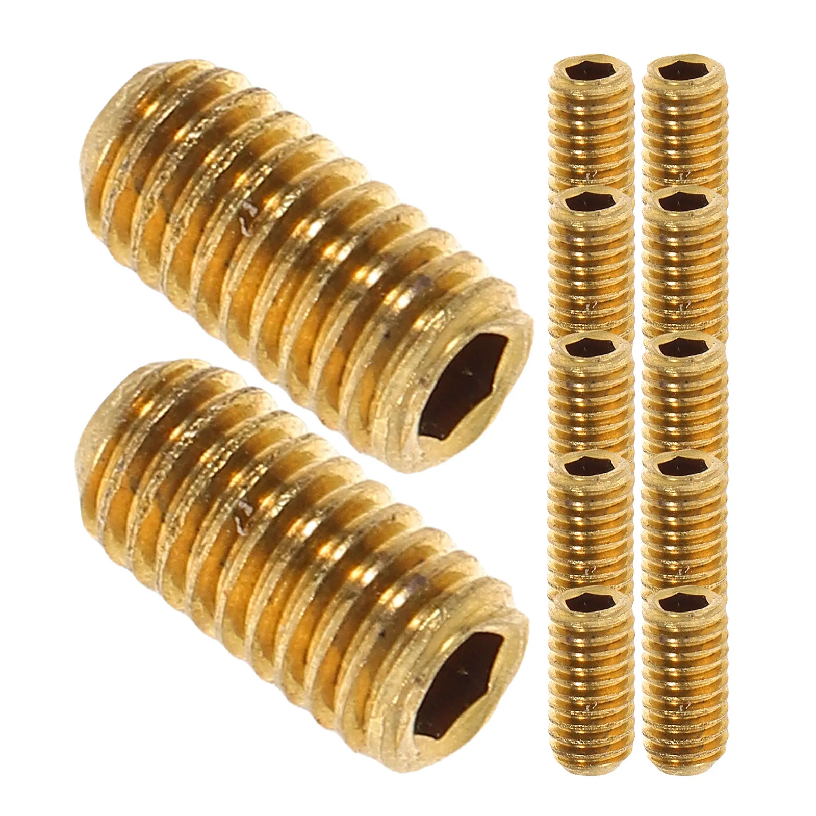12Pcs Guitar Bridge Metal Screws Height Adjustment Bridge Saddles Parts for Electric Bass Tremolo System String Action Control