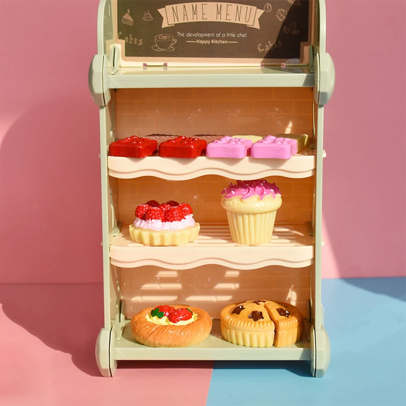 ドールハウスミニチュアケーキデザートビスケットトレイフォークモデルキッチン食器食品装飾おもちゃドールハウスアクセサリー