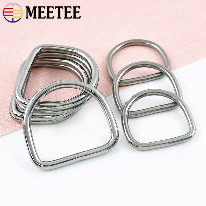 

5/10/20Pcs 304# D Ring Stainless Steel Buckle Bag Strap Belt Sling Buckles Pet Collar Connect Clasp Bags Hardware Accessories