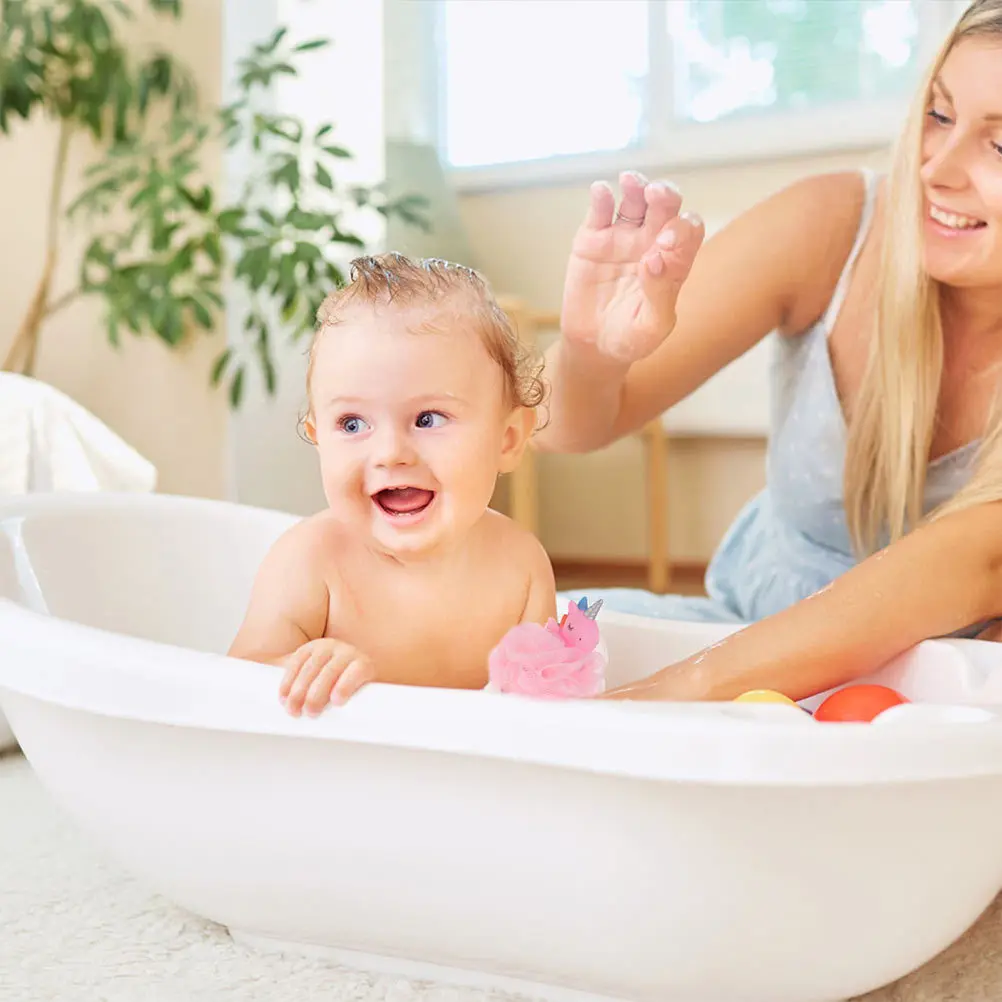 

2Pcs Bath Balls Exfoliating Scrubbers Gentle Body Cleaner Soft Shower Accessory Home Use Bubble Net Spa Puff