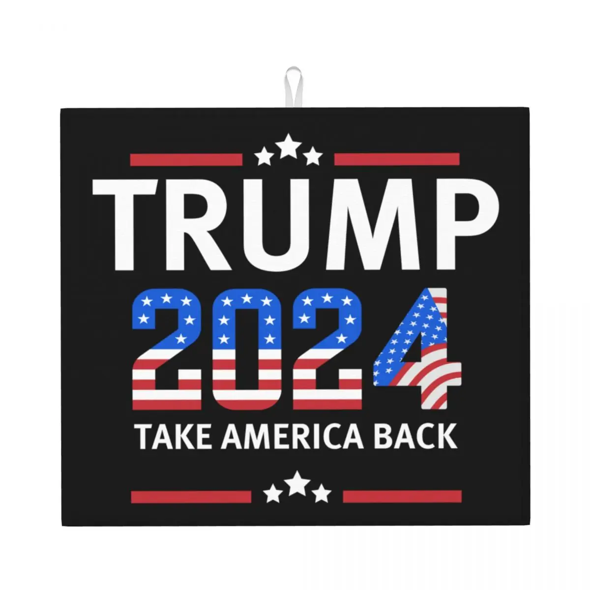 Custom Trump 2024 Dish Drying Mats for Kitchen Quick Dry Super Absorbent USA Flag Microfiber Dishes Drainer Pad