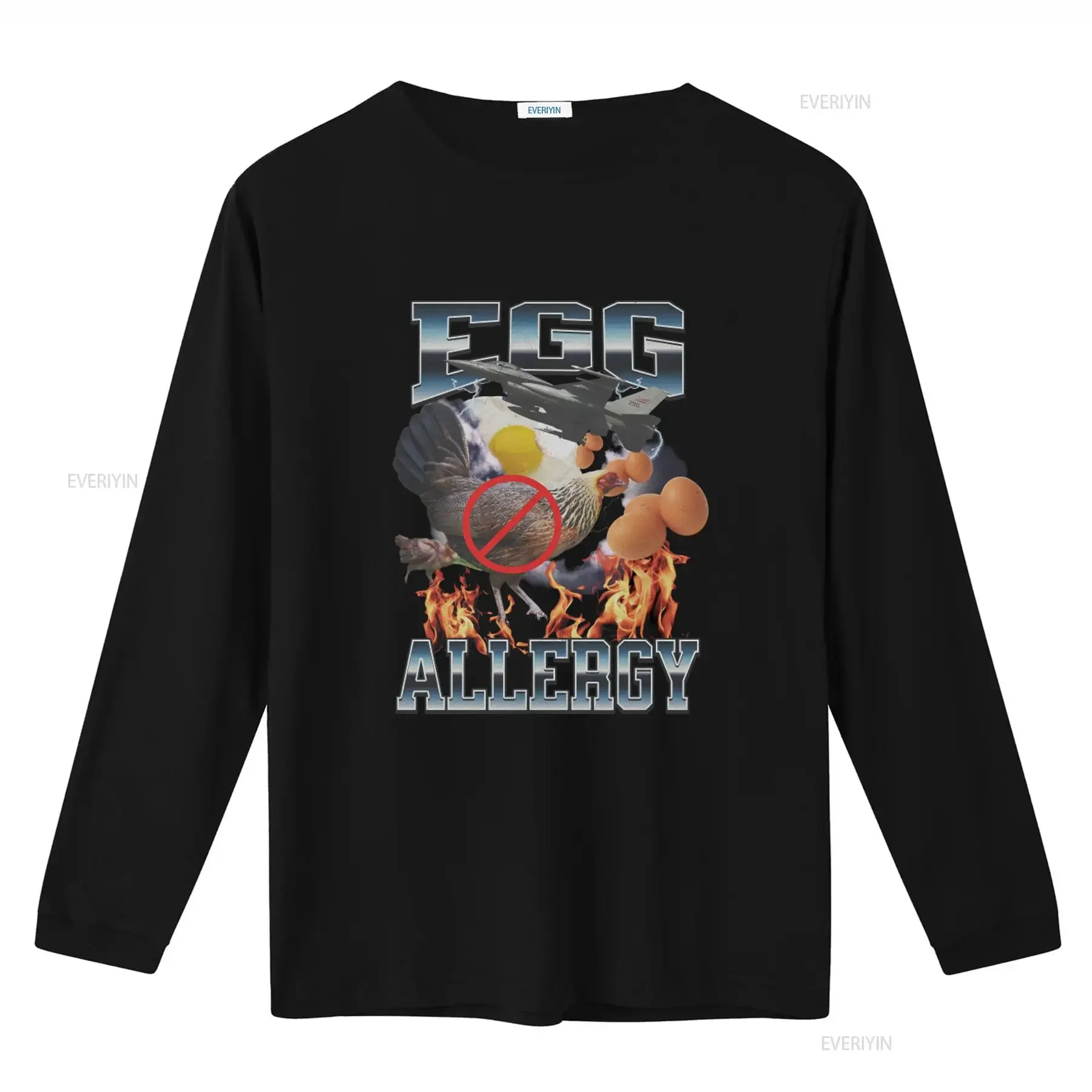 Stylish Egg Allergy T Shirt Funny That Go Hard Free Clothing Allergic To Eggs Hilarious No vintage Washed Casual Soft