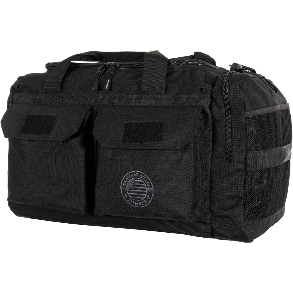 Heavy Duty 1000D Nylon Duffel Portable outdoor exercise travel fitness Bag (Black - Big Bud)