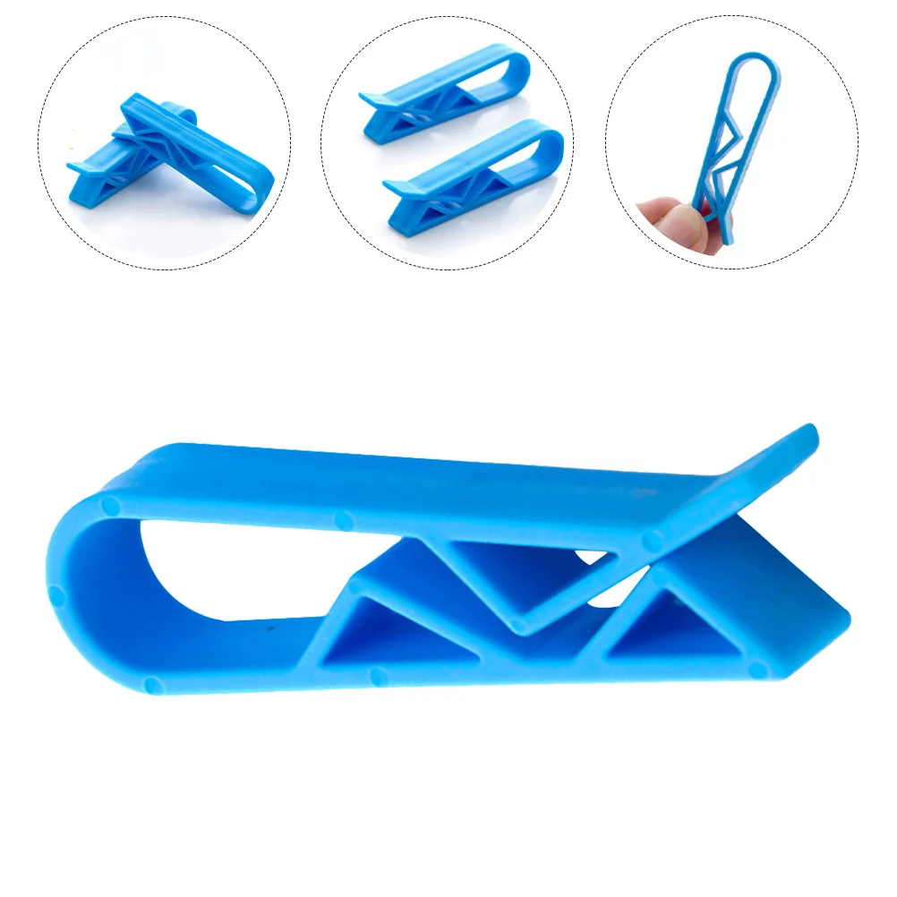 

24 Pcs Garbage Can Clip Bin Clamps Fasteners Trash Plastic Clips Blue Waste Basket