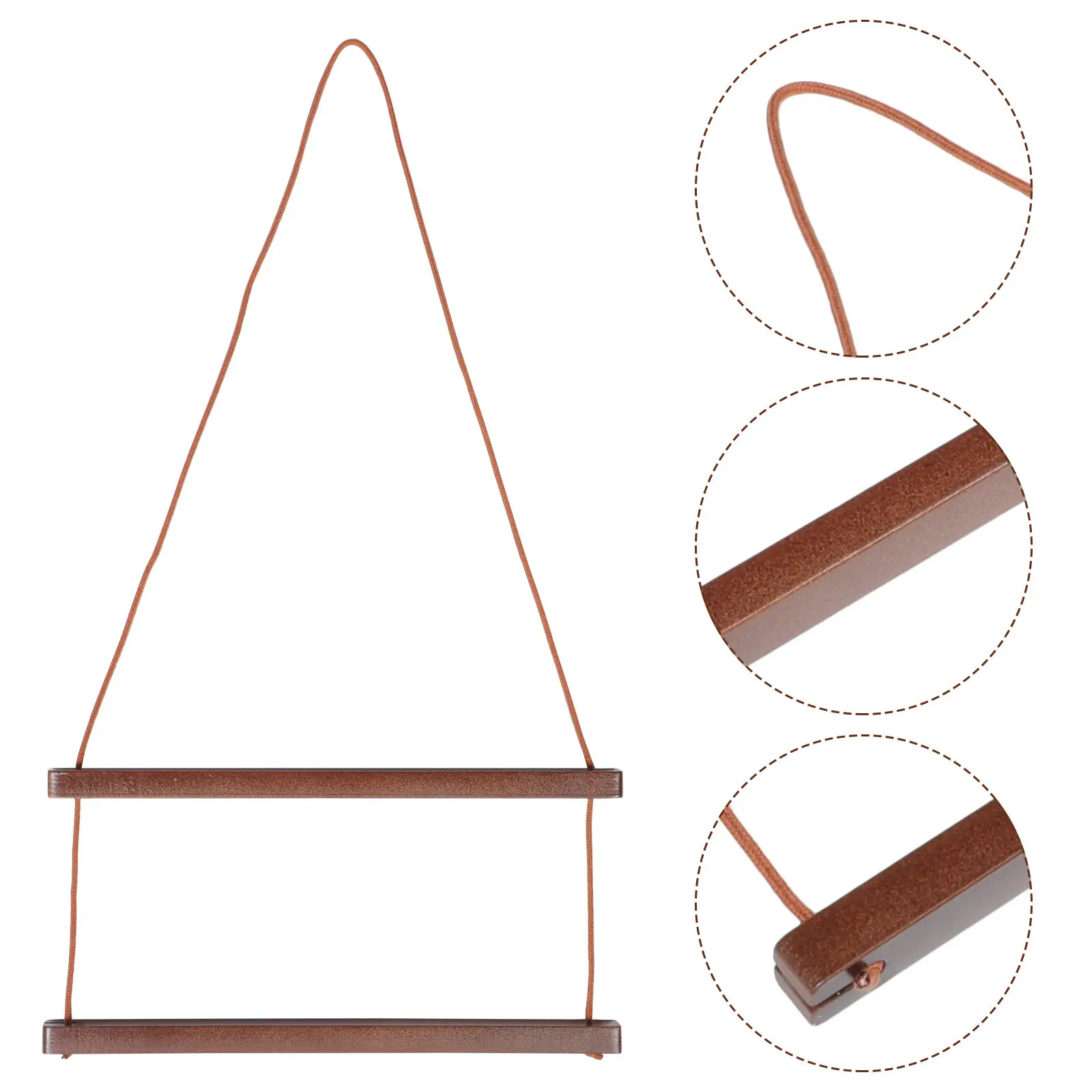 

Hanging Rack Punch-Free Wooden Towel Holder Bathroom Wall Mounted Towel Drying Rack Kitchen Storage Organizer Roll Paper Holder