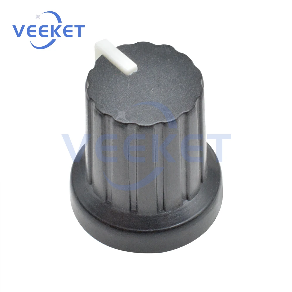 1/5/10PCS WH148 Plastic Thread Potentiometer Rotating Cap Knurled Knob Cover Volume Control Knob for Electronic Components