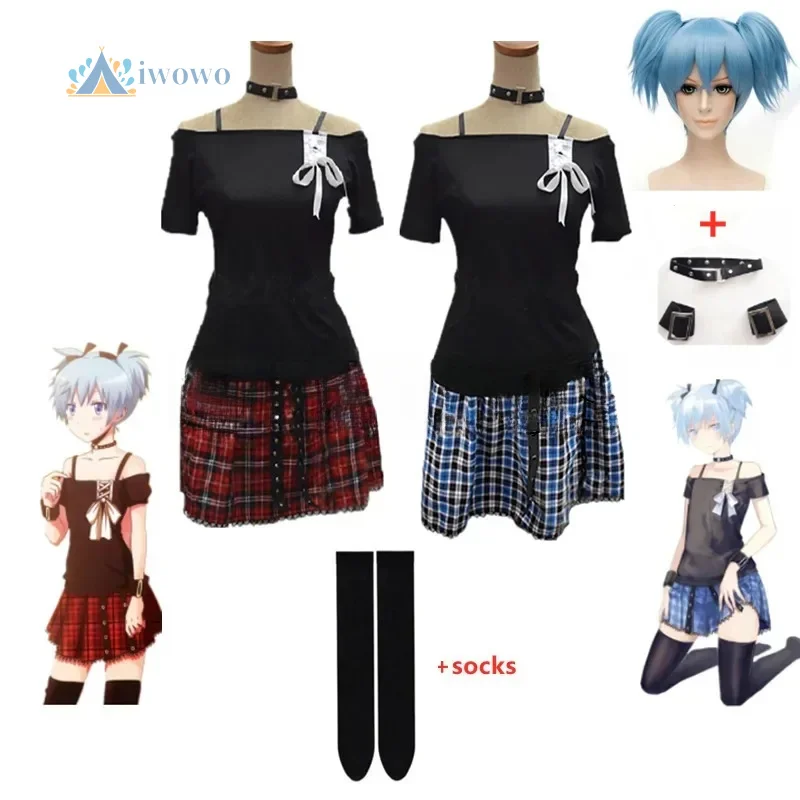 

Anime Classroom Shiota Nagisa Cosplay Costume Adult Punk Uniforms Full Set Halloween Outfits With Socks