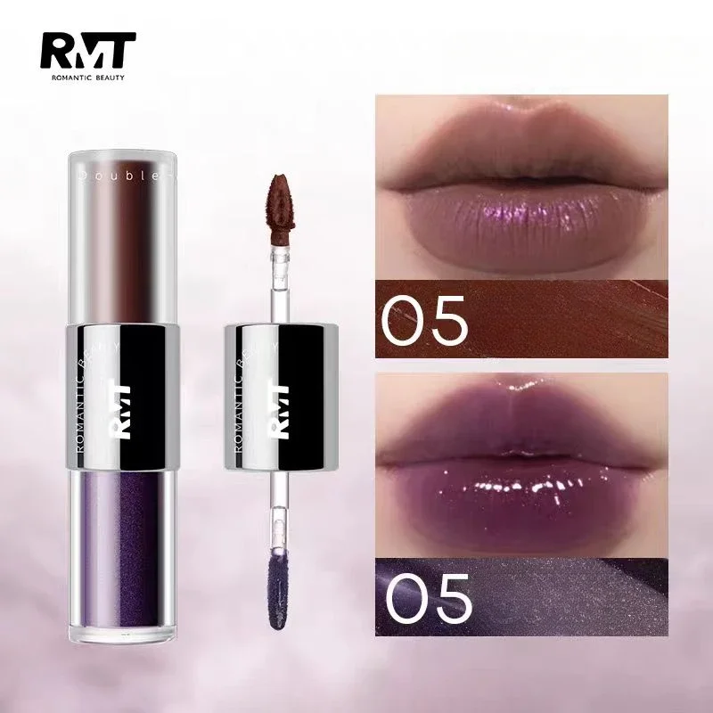 

ROMANTIC BEAUTY Double Ended Lip Gloss Mirror Long-lasting Liquid Heart Machine Lipstick Base Not Easy To Stick To Cup Makeup