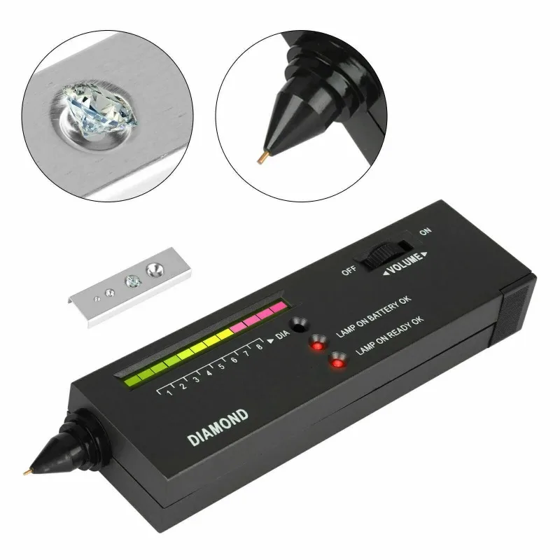 Professional Diamond Tester Pen Portable Gemstone  Detector High Precision Jewelry Identification Tool for Jeweler and Gem Lover