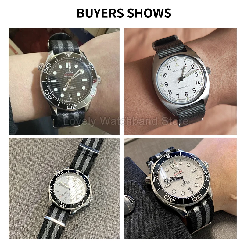 Нейлоновый браслет с защитой от выцветания для Seiko Casio Omega Seamaster Tissot 20, 22 мм, специальный ремешок с пряжкой, устойчивый к разрыву, легко чистящийся ремешок для часов