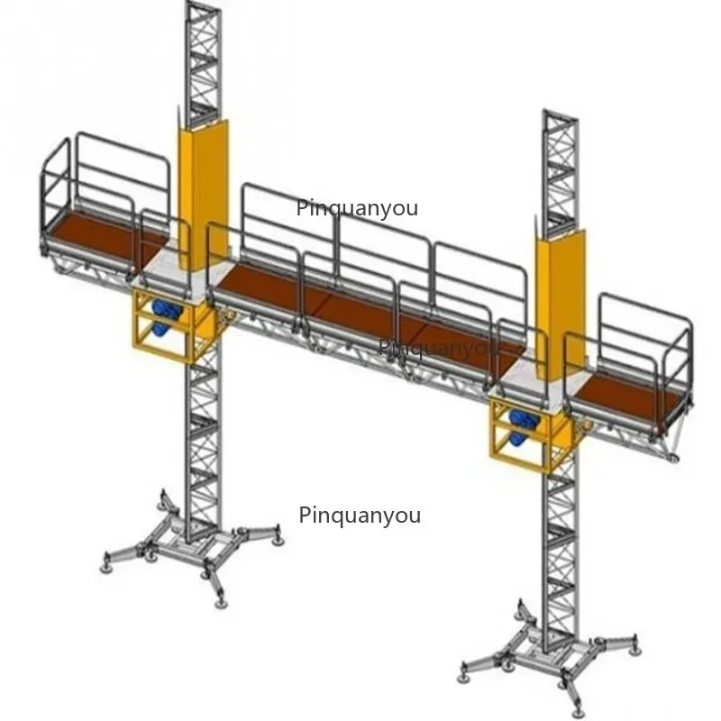 Electric Motor Mast Climbing Work Platform Galvanised Mast for Construction And Maintenance