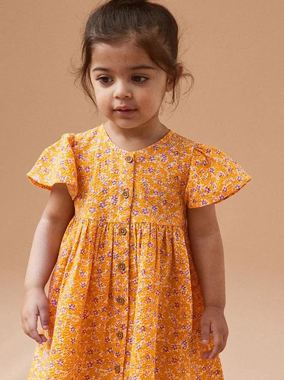 

Malwee Girls Summer Dr ort Sve Casual Skirt for Small to Medium Children Cute Little Girl Clothes Waed Cotton Soft ...