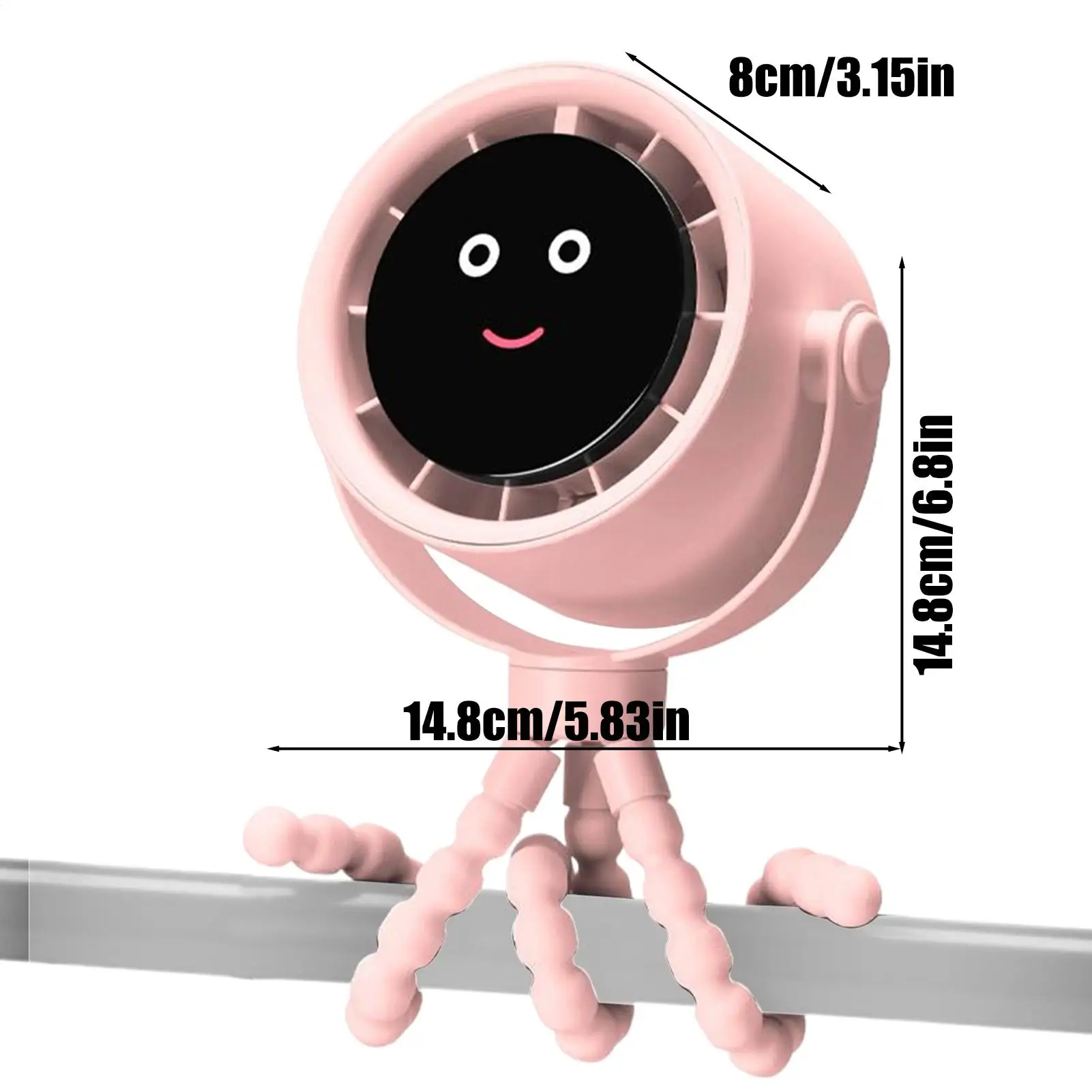ベビーカーファン充電式小型冷却ベビーファンベビーカーアクセサリー 360 回転可能なクールガジェット電池式空気クーラー