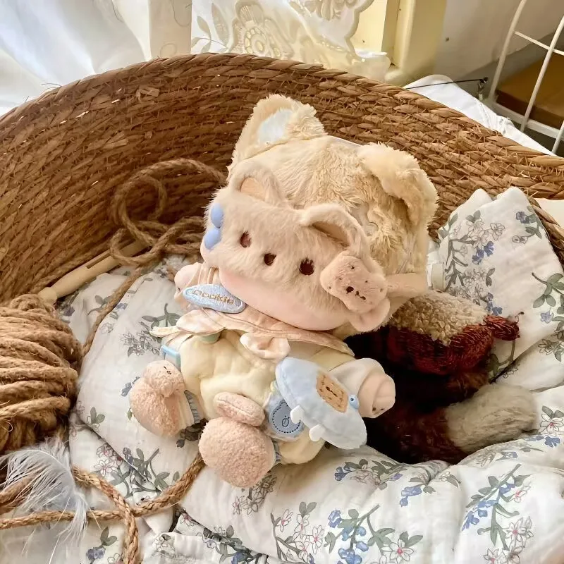 ملابس دمى قطنية فاخرة مقاس 20 سم، مجموعة يومية لطيفة، بسكويت الدب، مجموعة استبدال الدمية بدون سمة، متوفرة في المخزون #4