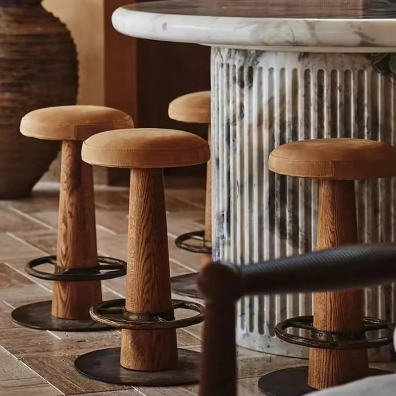 

Bar Counter Stool Minimalist Industrial Style Tall Home Bar Chair